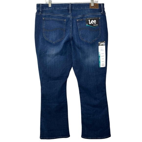 NWT Lee Mid Rise Regular Fit Bootcut denim jeans womens 16 P - Picture 2 of 12